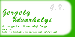 gergely udvarhelyi business card